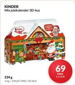Nielsen's Discount KINDER Mix julekalender 3D-hus tilbud