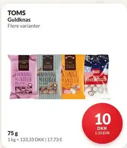 Nielsen's Discount TOMS Guldknas tilbud