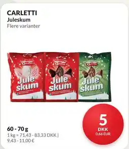 Nielsen's Discount CARLETTI Juleskum tilbud