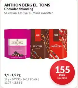 Nielsen's Discount ANTHON BERG EL. TOMS Chokoladeblanding tilbud