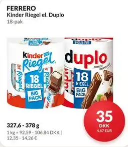 Nielsen's Discount FERRERO Kinder Riegel el. Duplo tilbud