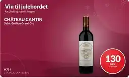 Nielsen's Discount CHÂTEAU CANTIN Saint-Émilion Grand Cru tilbud
