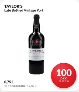 Nielsen's Discount TAYLOR'S Late Bottled Vintage Port tilbud