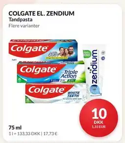 Nielsen's Discount COLGATE EL. ZENDIUM tilbud