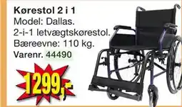 Harald Nyborg Kørestol 2 i 1 tilbud