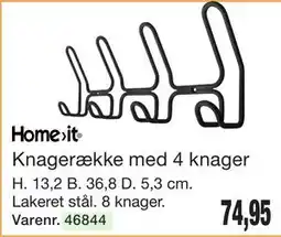 Harald Nyborg Knagerække med 4 knager tilbud