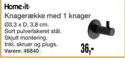 Harald Nyborg Knagerække med 1 knager tilbud