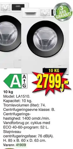 Harald Nyborg wasco Vaskemaskine 10 kg tilbud