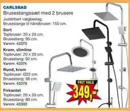 Harald Nyborg CARLSBAD Brusestangssæt med 2 brusere tilbud
