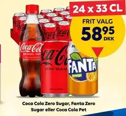 BorderShop Coca Cola Zero Sugar, Fanta Zero Sugar eller Coca Cola Pet tilbud