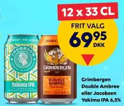 BorderShop Grimbergen Double Ambree eller Jacobsen Yakima IPA tilbud