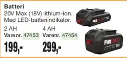 Harald Nyborg Batteri 20V Max (18V) lithium-ion tilbud