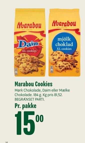 Min Købmand Marabou Cookies tilbud