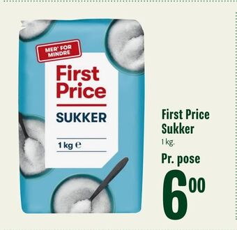 Min Købmand First Price Sukker tilbud