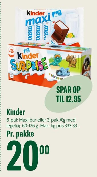 Min Købmand Kinder tilbud
