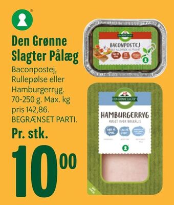 Min Købmand Den Grønne Slagter Pålæg tilbud