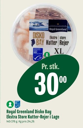 Min Købmand Royal Greenland Disko Bay Ekstra Store Kutter-Rejer i Lage tilbud