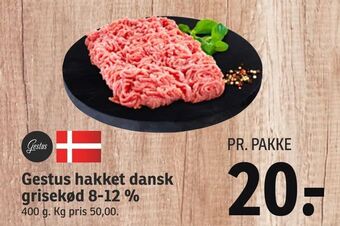 SPAR Gestus hakket dansk grisekød 8-12 % tilbud