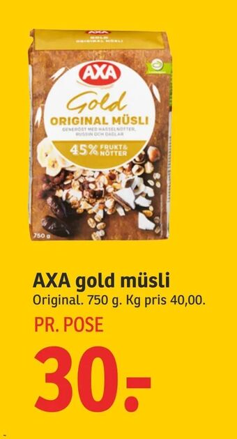 SPAR AXA gold müsli tilbud