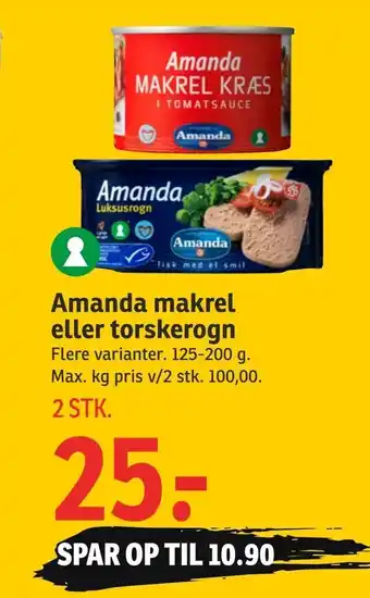 Amanda makrel eller torskerogn