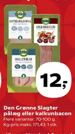 SuperBrugsen Den Grønne Slagter pålæg eller kalkunbacon tilbud