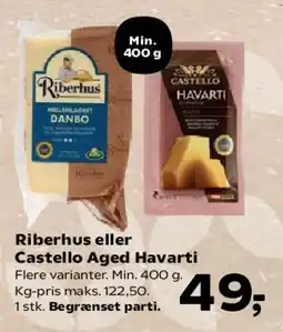 SuperBrugsen Riberhus eller Castello Aged Havarti tilbud