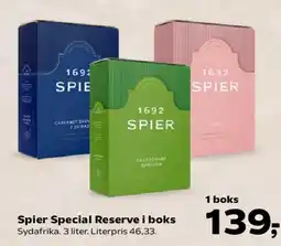 SuperBrugsen Spier Special Reserve i boks tilbud