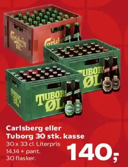 SuperBrugsen Carlsberg eller Tuborg 30 stk. kasse tilbud