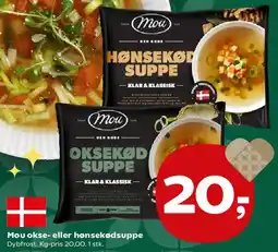 SuperBrugsen Mou okse- eller hønsekødsuppe tilbud