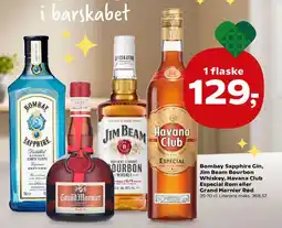 SuperBrugsen Bombay Sapphire, Jim Beam, Havana Club Especial eller Grand Marnier Red tilbud