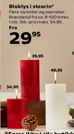 SuperBrugsen Bloklys i stearin tilbud