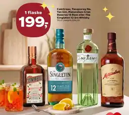 SuperBrugsen Cointreau, Tanqueray No. Ten, Matusalem Gran Reserva 15 år eller The Singleton 12 års Whisky tilbud