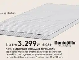 SENG Dunlopillo Coolwave Topmadras tilbud