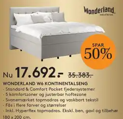 SENG Wonderland W6 Kontinentalseng tilbud
