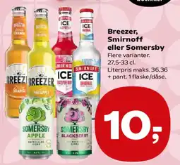 Kvickly Breezer, Smirnoff eller Somersby tilbud
