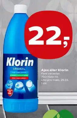 Kvickly Ajax eller Klorin tilbud