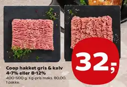 Kvickly Coop hakket gris & kalv tilbud