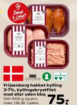 Kvickly Frijsenborg hakket kylling / kyllingebrystfilet tilbud