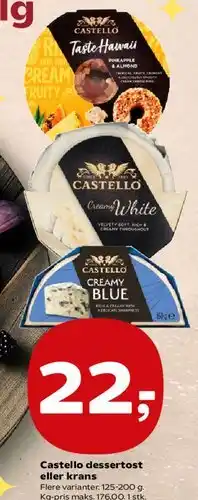 Kvickly Castello dessertost eller krans tilbud