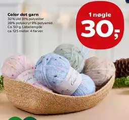 Kvickly Color dot garn tilbud