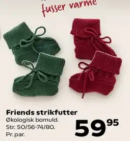 Kvickly Friends strikfutter tilbud