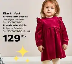 Kvickly Klar til fest (Friends strik overall / velourkjole) tilbud