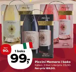 Kvickly Piccini Memoro i boks tilbud