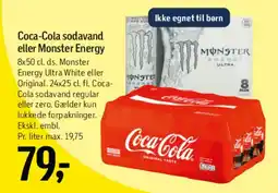 Føtex Coca-Cola sodavand eller Monster Energy tilbud