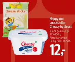 Føtex Happy zoo snacks eller Cheasy hyttost tilbud