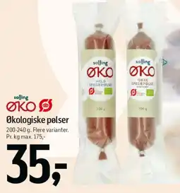 Føtex Økologiske pølser (pakke) tilbud