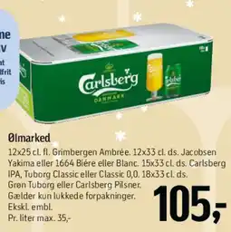 Føtex Ølmarked (bl.a. Carlsberg 12x25 cl) tilbud