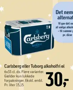Føtex Carlsberg eller Tuborg alkoholfri tilbud