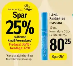 Føtex Rimmel Kind&Free tilbud (Spar 25%) tilbud