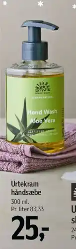 Føtex Urtekram håndsæbe (Hand Wash Aloe Vera) tilbud